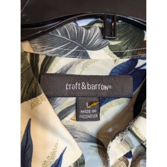 Croft & Barrow Tropical Print Hawaiian Shirt L - Picture 3 of 4